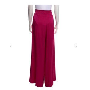 Temperley London Silk Pink Wide Leg Sailor Button Pants